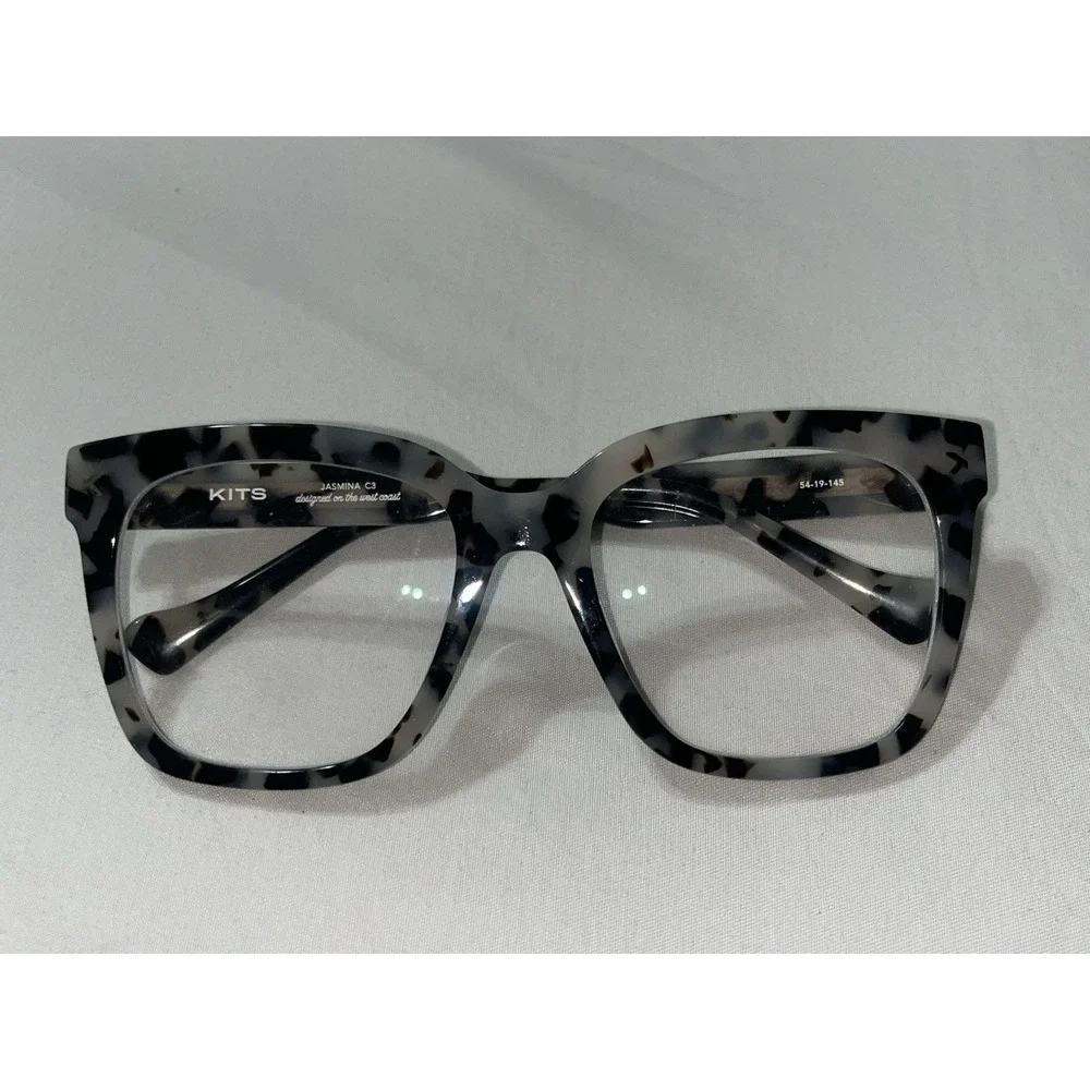 Kits Bondar White Tortoise Square G43S Eyeglasses Frames 54-19-145